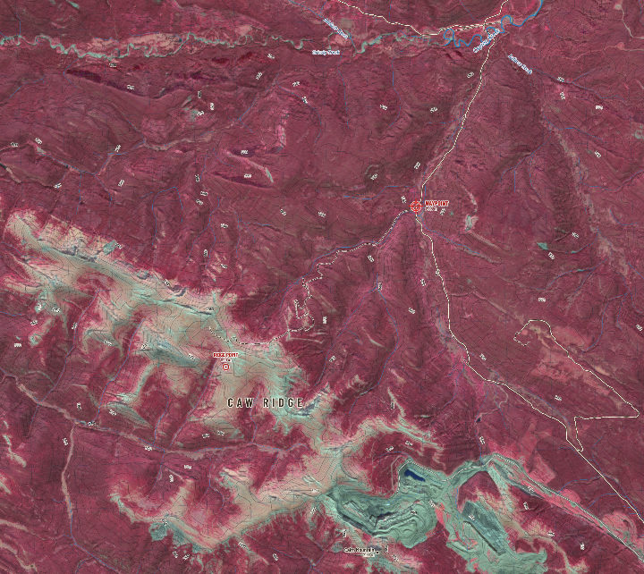 Waypoint and ridge in colour infrared