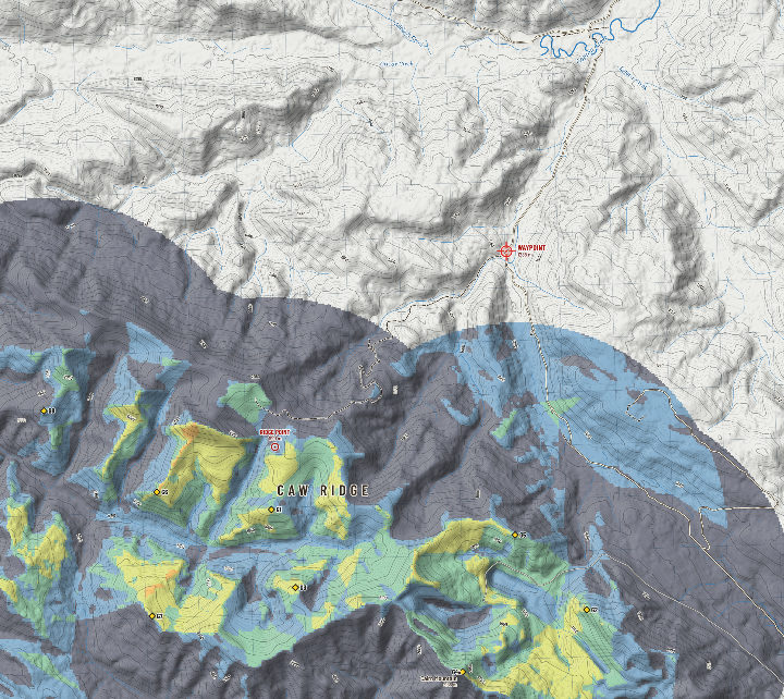 Waypoint and ridge: glassing points