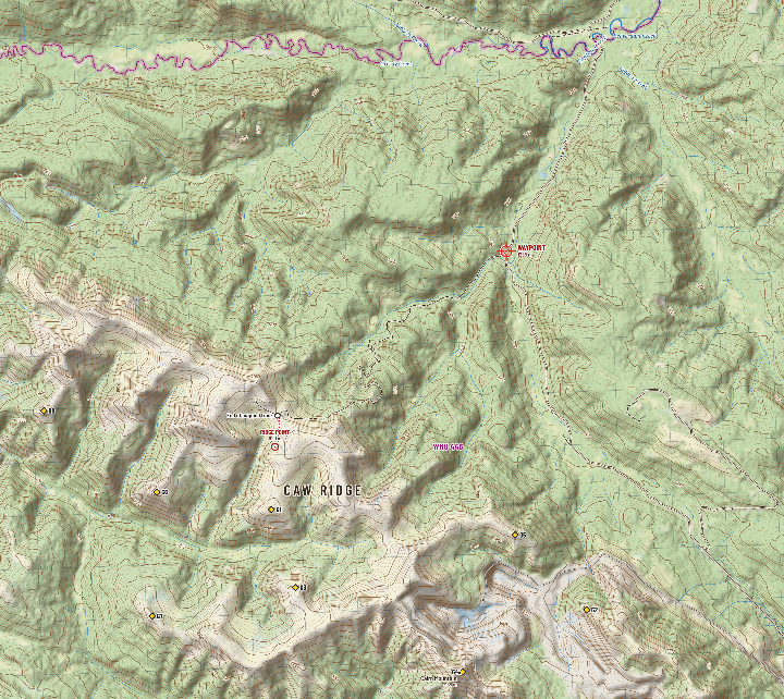 Waypoint and ridge