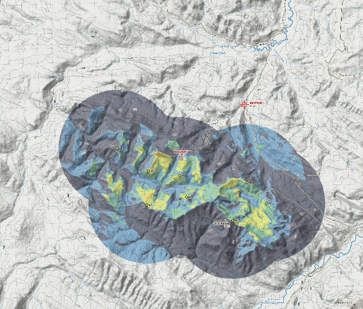 Caw Ridge: glassing points